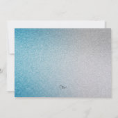 Turquoise en Silver Snowflake Holiday Party Kaart (Achterkant)