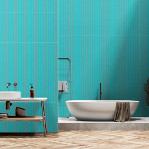Turquoise en stoffige Blauwgroen blauwe strepen Behang