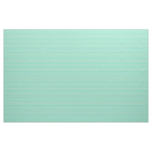 Turquoise en Tan Lined Pattern Stof (Yard (91,4 cm))