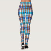 Turquoise en Tan Plaid Leggings (Achterkant)