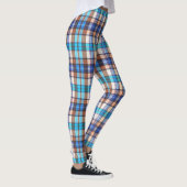 Turquoise en Tan Plaid Leggings (Rechts)