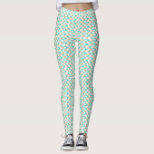 Turquoise en Tane Golfpatroon Leggings (Voorkant)