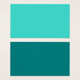 Turquoise en Teal Lege Bedrijfskaarten Visitekaartje