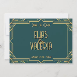 Turquoise en Tuxedos Save the Date