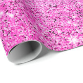 Turquoise en warme roze glitter ombre cadeaupapier (Rol Hoek)