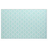Turquoise en White Damask Stof (Fat Quarter)