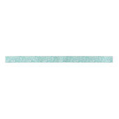 Turquoise en White  Floral Paisley Satijnen Lint (Voorkant)