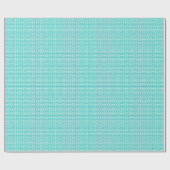 Turquoise en White Greek Key Pattern Cadeaupapier (Vlak)