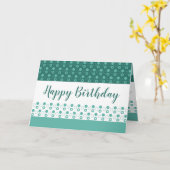 Turquoise en White Kaart (Gele Bloem)