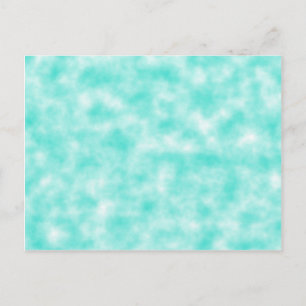 Turquoise en White Marked Swirls Clouds Briefkaart