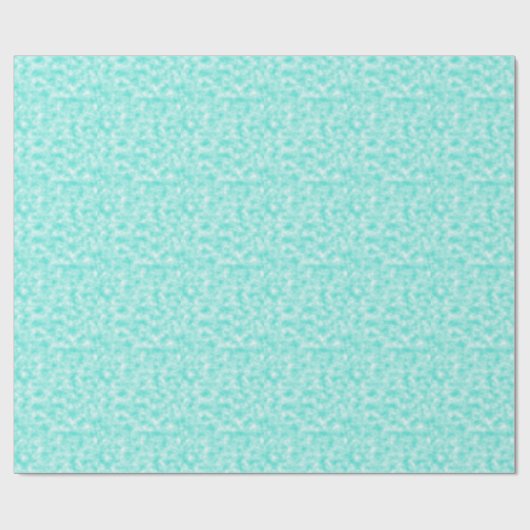 Turquoise en White Marked Swirls Clouds Cadeaupapier (Vlak)