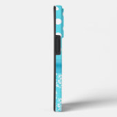 Turquoise en White Pattern en Ladybug Case-Mate iPhone Case (Achterkant / Rechts)