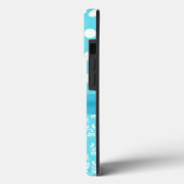 Turquoise en White Pattern en Ladybug Case-Mate iPhone Case (Achterkant / Links)