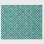 Turquoise en White Snowflake Kerstmis Cadeaupapier (Vlak)