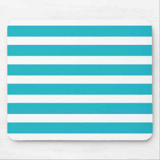 Turquoise en White Stripe Nautical Summer Muismat