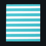 Turquoise en White Stripe Nautical Summer Notitieblok<br><div class="desc">Turquoise en White Stripe Nautical Summer - CricketDiane Art and Design - Seashore Decor, Nautical, Ocean, Summer Mode, Home Mode, Boat Galley Mode, Fun</div>