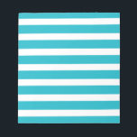 Turquoise en White Stripe Nautical Summer Notitieblok<br><div class="desc">Turquoise en White Stripe Nautical Summer - CricketDiane Art and Design - Seashore Decor,  Nautical,  Ocean,  Summer Mode,  Home Mode,  Boat Galley Mode,  Fun</div>
