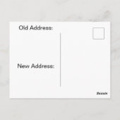 Turquoise en Wijnkleurdruppels Adreswijziging Briefkaart (Achterkant)