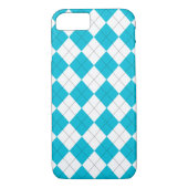 Turquoise en witte Argyle Case-Mate iPhone Case (Achterkant)