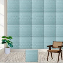 Turquoise en witte Chevron - Modern Zigzag