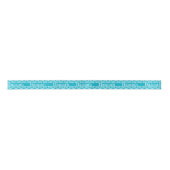 Turquoise en witte gepersonaliseerde Girly Ribbon Satijnen Lint (Voorkant)