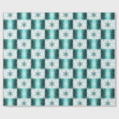 Turquoise en witte kerst cadeaupapier (Vlak)