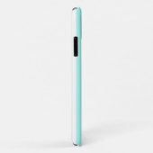Turquoise en witte snoepjes strepen Case-Mate iPhone case (Achterkant/rechts)