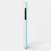 Turquoise en witte snoepjes strepen Case-Mate iPhone case (Achterkant/links)
