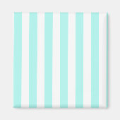 Turquoise en witte snoepjes strepen magneet (Voorkant)