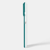 Turquoise en witte snoepstrepen Case-Mate iPhone case (Achterkant / Links)