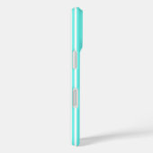 Turquoise en witte snoepstrepen Case-Mate iPhone case (Achterkant / Rechts)