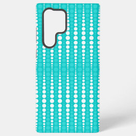 Turquoise en Witte Stippen Hoesje Samsung Galaxy Hoesje