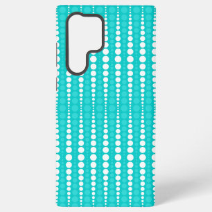 Turquoise en Witte Stippen Hoesje Samsung Galaxy Hoesje