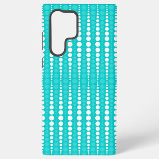 Turquoise en Witte Stippen Hoesje Samsung Galaxy Hoesje