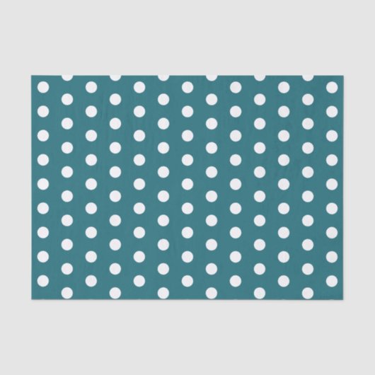 Turquoise en Witte Stippen Tissuepapier (Voorkant)