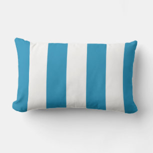 Turquoise en witte strepen Lumbale kussen