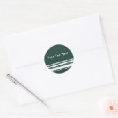 Turquoise en witte strepen Sticker (Envelop)