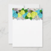 Turquoise en Yellow Bouquet of Florals Reply Kaart (Achterkant)