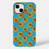 Turquoise en Yellow Daisy Pop Art Case-Mate iPhone Case (Achterkant)