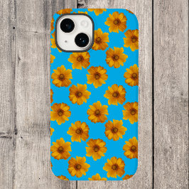 Turquoise en Yellow Daisy Pop Art Case-Mate iPhone 14 Hoesje