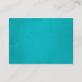 Turquoise en Yellow Floral Wedding Accommodations Informatiekaartje (Achterkant)