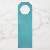 Turquoise en Yellow Floral Wedding Favor Flessenhanger (Achterkant)