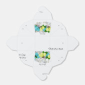 Turquoise en Yellow Mixed Floral Favor Box Bedankdoosjes (Uitgevouwen)