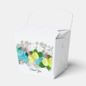 Turquoise en Yellow Mixed Floral Favor Box Bedankdoosjes (Voorkant Zijde)