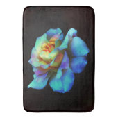 Turquoise en Yellow Stropdas-Dyed Roos Mat (Voorkant Verticaal)