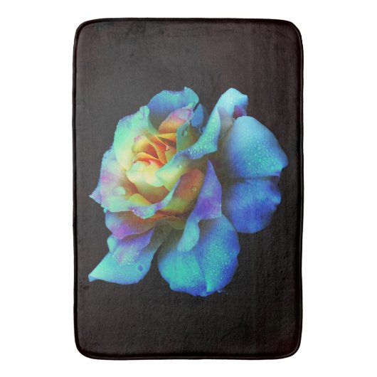 Turquoise en Yellow Stropdas-Dyed Roos Mat (Voorkant Verticaal)