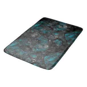 Turquoise en zilver badmat