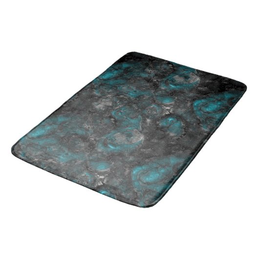 Turquoise en zilver badmat (Gekanteld)