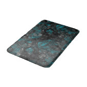 Turquoise en zilversteen abstract badmat (Gekanteld)