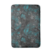 Turquoise en zilversteen abstract badmat (Voorkant Verticaal)